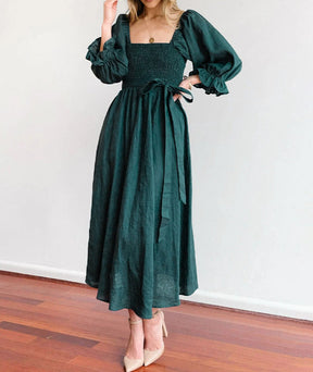 The French Dress with Wavy Lantern Sleeves