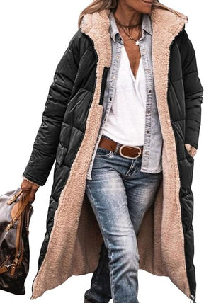 Hazel Fleece & Casual Coat with Hood