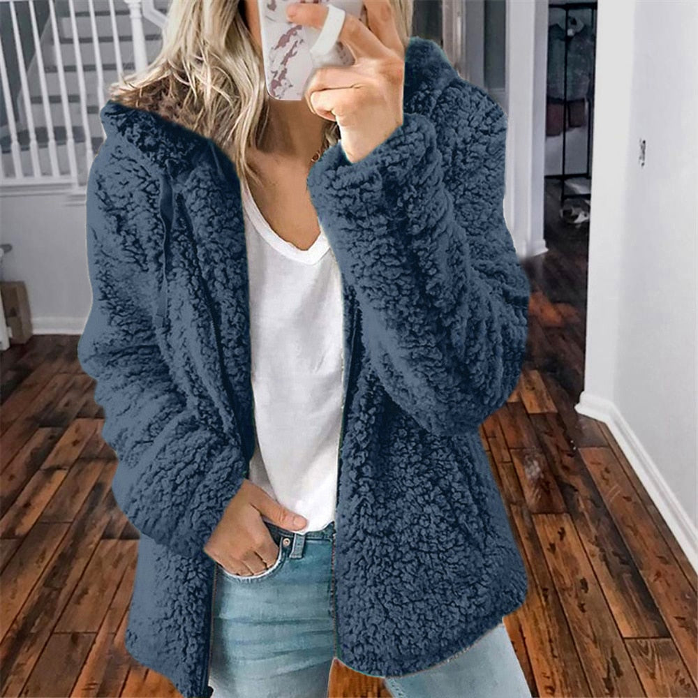 Alicia Thermal Jacket in Fuzzy Fabric