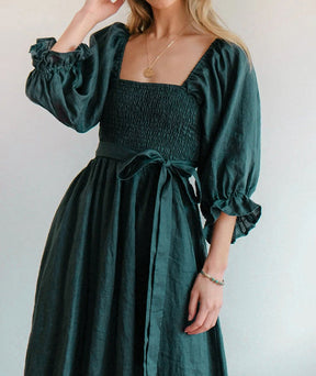 The French Dress with Wavy Lantern Sleeves