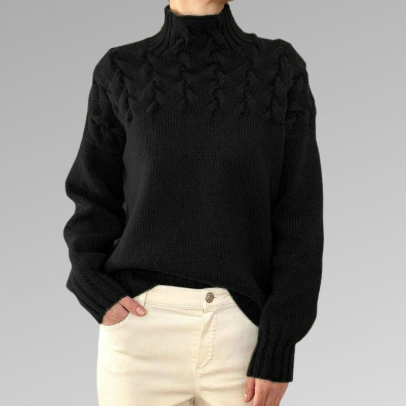 Davila Elegant & Warm High Neck Sweater