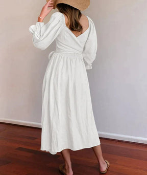 The French Dress with Wavy Lantern Sleeves