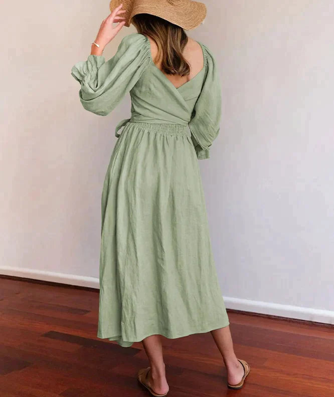 The French Dress with Wavy Lantern Sleeves