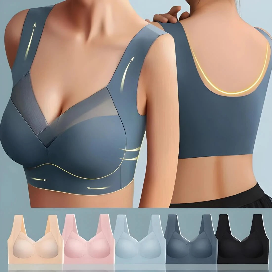 (PACK OF 5) Ultra-Comfortable Seamless Bra