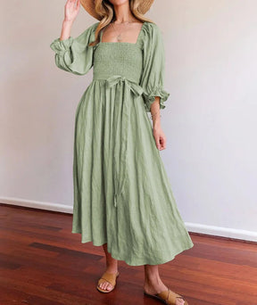 The French Dress with Wavy Lantern Sleeves